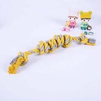 ราคา ของเล่นเชือกผ้าฝ้ายสัตว์เลี้ยงสำหรับสุนัขของเล่นสุนัขใหญ่ป้องกันการกัดและกัดแบบมีปม6ปมเชือก (20750801542)