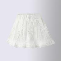 ราคา ชุดเดรสเจ้าหญิงสำหรับเด็กผู้หญิงกระโปรงสั้นผ้าคอตตอนสีขาวมีโบว์ลูกไม้กระโปรงทรงเอสำหรับฤดูร้อน (20324498144)