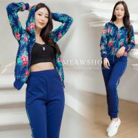 ราคา Set ชุดวอร์ม มีฮู้ด S XL แจ็คเก็ตแขนยาวลายดอก คู่กับกางเกงขายาวแถบข้าง สวมใส่สบาย ชุดกันหนาว ชุดออกกำลังกาย ชุดขึ้นเครื่อง 2100 (16420181477)