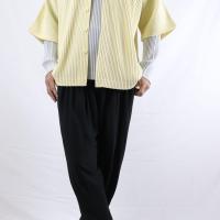 ราคา Issey Miyake เสื้อเชิ๊ตแขนสั้นแบบหลวมเสื้อเชิ๊ตแขนสั้นเสื้อเชิ๊ตทรงหลวมสไตล์ญี่ปุ่นเสื้อเชิ๊ตตัวยาวแนวตั้งของผู้ชายสไตล์ลำลองในฤดูร้อนที่มีแขน5นาที (19261091595)