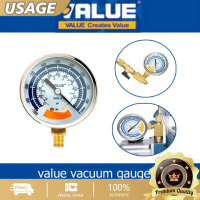 ราคา ชุดแวคคั่มเกจ์ แบบเข็ม Vacuum Gauge VALUE สูญญากาศ 63mm จัดชุด 2 ชิ้น สามารถดูแรงดันน้ำยาแอร์ได้ ตัวอุปกรณ์ทำจากทองเหลือง ทนความร้อนความเย็นของน้ำยาแอร์ เกจวัดสุญญากาศ พร้อมวาล์ว ราคาส่วนลด (208038093
