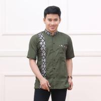 ราคา A Creatively ชุดเสื้อผ้ามุสลิมแขนสั้นผ้าบาติกสีทองเสื้อเชิ้ต KokoARKACOLLECTION BAJU KOKO EMAS LENGAN PENDEK BUSANA HADROH HILWA AZAHIR (18793721245)