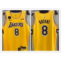 ราคา hot pressed nba jersey Los Angeles Lakers NO 8 Kobe Bryant retro yellow basketball jersey (19784596471)