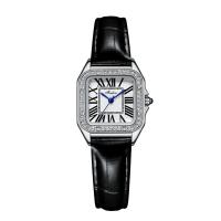 ราคา Nary นาฬิกาผู้หญิงใหม่แบบลำลองสายหนังนิ่มนาฬิกาข้อมือควอตซ์กันน้ำประดับเพชรนาฬิกาข้อมือผู้หญิงอารมณ์สง่างามย้อนยุคสายของขวัญสำหรับ7060ผู้หญิง (19932404661)