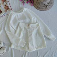 ราคา กางเกงขาสั้น เสื้อครอปแขนยาวเอวลอย ชุดสองชิ้น ชุดเซท (17228628722)