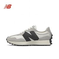 ราคา กล่องเดิม new Balance 327 running shoes mens and womens sports and leisure shoes grey black and white สไตล์เดียวกับห้าง (20109416287)