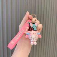 ราคา Kawaii Kuromi Melody Cinnamoroll Hello Kitty Pompompurin พวงกุญแจ Sanrio Animal Series กระเป๋านักเรียน Charm การ์ตูนพวงกุญแจจี้ (18341906664)
