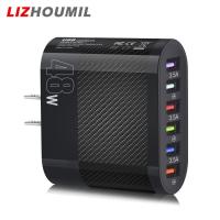 ราคา LIZHOUMIL 48W USB Charger 100 240V USB Charging Block Compact 6 Port Charging Station Block Compatible For IPhone Android (20726531853)