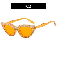 ราคา Bros Woo Hip Hop Diamond Cat Eye Sunglasses Western Fashion Luxury Shades For Women (20590645867)