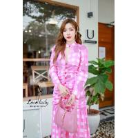 ราคา GANNIESHOP 212 พร้อมส่ง S 4XL Dress เดรส เดรสสีชมพู ชุดสีชมพู เดรสยาว เดรสออกงาน เดรสผู้หญิง เดรสแฟชั่นสวยๆ เดรสสาวอวบ เดรสเกาหลี ชุดเดรสยาว (11700345317)