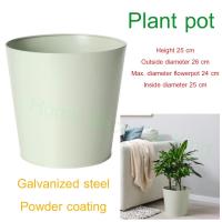 ราคา กระถางต้นไม้ เหล็กกัลวาไนซ์เคลือบด้วยสีฝุ่น สีเขียวอ่อน ขนาด Ø 24 cm (8844805041)