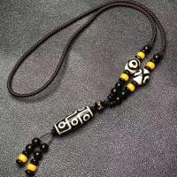 ราคา โซ่ร้อยลูกปัดกลองสร้อยคอลูกปัดลูกปัดพระพุทธเจ้าสร้อยคออาเกตด้วยตาทั้งธิเบตสร้อยคอลูกปัดเก้า (20358601019)