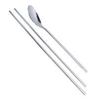 ราคา ช้อนและตะเกียบเกาหลี สเตนเลส รุ่น twin001 ช้อนตะเกียบเกาหลี (5879266066)