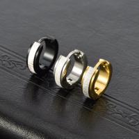 ราคา ต่างหูผู้ชายเหล็กไทเทเนียม BAC ขายส่งต่างหูขัดสีดำสำหรับผู้ชาย (15612178740)