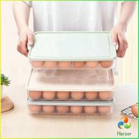 ราคา Harper กล่องเก็บไข่ ที่เก็บไข่ กันกระแทก เก็บได้24ฟอง คละสี egg storage box (13370464814)