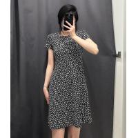 ราคา Uniqlo ชุดเดรสแขนสั้นเอวสูงพิมพ์ลายชุดเดรสหน้าร้อน2023ห้องลองเสื้อ455695 458286 (18259781514)