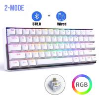 ราคา KEMOVE Snowfox DK61 60 คีย์บอร์ดเกมมิ่งไร้สายบลูทูธ2 4GType Cบลูทูธ5 0RGB คีย์บอร์ดเกมไร้สายขนาดเล็ก (19825127374)