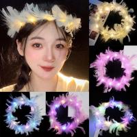 ราคา มงกุฎดอกไม้มีไฟ LED 1ชิ้นที่คาดผมเรืองแสงวงแหวนสำหรับผู้หญิงสาวๆงานแต่งงานงานปาร์ตี้คริสต์มาสเรืองแสง (14726470695)