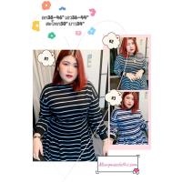 ราคา KA เดรสลายริ้ว ผ้าแมงโก้ แขนยาว อก 38 46 (10237584000)