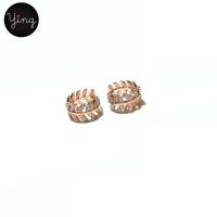 ราคา ส่งของทุกวัน ต่างหูเพชร CZ ห่วงเล็กเพชรใบมะกอก งานเพชรสวยวิ้งๆ ขนาดห่วง 1 cm (20044345385)