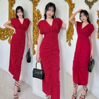 ราคา GANNIESHOP พร้อมส่ง ตค5 S 4XL เดรส เดรสยาว เดรสสาวอวบ เดรสสีชมพู เดรสสีแดง เดรสสีโอรส ใส่ไปงานแต่ง เพื่อนเจ้าสาว ผ้ากริ๊ตเตอร์วิ้งๆ ใส่เทียว (20651674996)