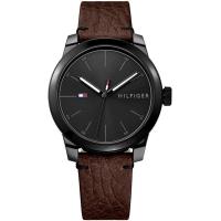ราคา Tommy Hilfiger Mens Quartz Plastic and Leather Strap Casual Watch Color Brown Model 1791383 (18241530845)