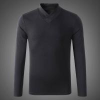 ราคา ผู้ชายแขนยาวเสื้อยืดผ้าฝ้ายคอวี Bottoming เสื้อยืดฤดูใบไม้ร่วงและฤดูหนาวสีทึบเสื้อยืด (16904402975)