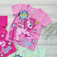 ราคา เสื้อยืดสีผ้าคอตตอน เด็กผู้หญิง พิมพ์ลาย Princess Unicorn MP90817 4 8 และ10 14 สำหรับเด็กอายุ 4 10 ปี สินค้าพร้อมส่ง (20349076397)
