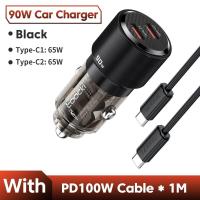 ราคา Toocki 65W USB C ที่ชาร์จแบตในรถชาร์จเร็ว4 0 FCP SCP USB PD สำหรับ Xiaomi Iphone 13 14 Pro ที่ชาร์จไฟบนรถยนต์เร็วที่ชาร์จแบตเตอรี่โทรศัพท์ (20235297672)