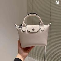 ราคา French longchamp bag mini lambskin dumpling bag one shoulder Messenger short handle leather shoulder strap genuine leather ladies bag (20126217878)