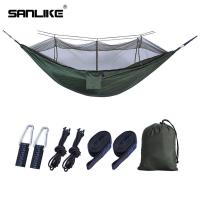 ราคา SANLIKE เปลญวณแบบพกพาเตียงแขวนพร้อมตาข่ายกันยุงและอุปกรณ์เสริม Multi ใช้ Hammock Swing Sleeping น้ำหนักเบาเตียงสนามสำหรับกลางแจ้งเต็นท์เดินป่า Camping (8138614626)