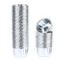 ราคา feibeinan66 กระดาษห่อคัพเค้กกระดาษฟอยล์ขนาดเล็ก50ชิ้นถ้วยอบคัพเค้กสีเงินทอง (19766890598)