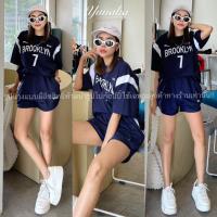 ราคา เซทเสื้อคอกลมแขนสั้น ทรง oversize มาพร้อมกางเกงขาสั้นทรงบาร์บี้ ชุดเซต ชุดเซ็ท Yunaka (19865913564)