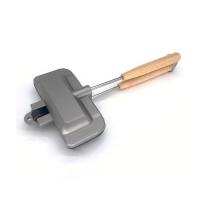 ราคา 1ชิ้นกระทะทอดตะแกรงพับได้สองด้านกระทะแซนด์วิชแบบไม่ติดสำหรับทำขนมปังปิ้งเครื่องทำอาหารเช (19197902487)