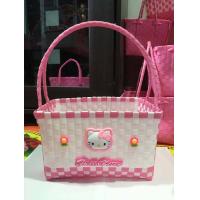 ราคา กระเป๋าตะกร้าสานพลาสติกลายคิตตี้ขนาด 8 12 6 5 นิ้ว (19534306292)