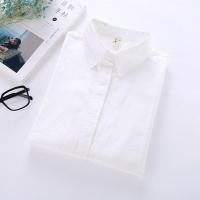 ราคา new2024 MUJI pure cotton blouse long sleeved Oxford spinning basic corner collar jk uniform spring and autumn white shirt womens top (16921959711)