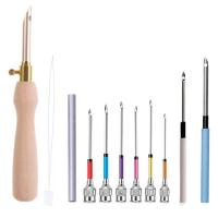 ราคา 11Pcs Punch Needle Tool Kit Embroidery Stitching Punch Needle Needle Threader Embroidery Poking Cross Stitch Tools (16716169323)