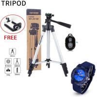 ราคา Tripod 3110 3 ขาตั้งกล้อง 3 ขา พร้อม รีโมทควบคุมบลูทูธ ถุงใส่ขาตั้งกล้อง mobile adapter พร้อม S530 หูฟังบลูทูธ ฟรี (2117390911)