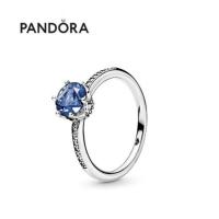 ราคา Pandora แหวนแพนโดราแหวนมงกุฎสีฟ้าประกาย (19850356790)