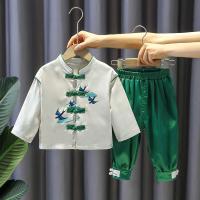 ราคา Holidaykids เสื้อผ้าเด็กสไตล์ใหม่สำหรับเด็กผู้ชายและเด็กผู้หญิงเสื้อผ้าเด็กสไตล์ใหม่ฤดูใบไม้ผลิและฤดูใบไม้ร่วงเสื้อผ้าเด็กสไตล์ต่างประเทศเครื่องแต่งกายถังชุดวินเทจหัวเข็มขัดคอตั้งเสื้อคาร์ดิแกนแขนยาว 