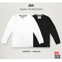 ราคา SALE โล๊ะสต๊อก เสื้อแขนยาว 3XL 4XL ไซส์ใหญ่ จั้มแขน สีดำ ขาว รุ่น Classic Long เสื้อคนอ้วน BLB (2018544898)