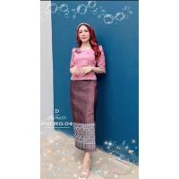 ราคา เชตเสื้อ ผ้าถุง ไหม ลาวอัดกาว (20126621266)