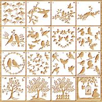 ราคา GINKG ใช้ซ้ำได้16ชิ้น เซ็ตลายฉลุสำหรับคัดลอกลายนูนเครื่องมืองานฝีมือแบบทำมือปั๊มพ่นสีแม่แบบสัตว์แม่แบบแม่แบบตกแต่งภาพวาด Stencils ลายฉลุชุดตกแต่งแบบฉลุลาย (20994683595)