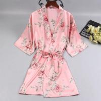 ราคา Baju Tidur Seksi ชุดคลุมอาบน้ำกิโมโนผ้าไอซ์ซิลค์สำหรับผู้หญิงชุดคลุมอาบน้ำพิมพ์ลายลูกไม้สไตล์เกาหลีสำหรับฤดูร้อน (19678236894)