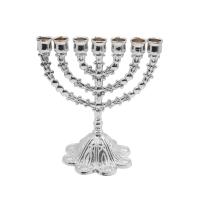 ราคา Bocheng เชิงเทียน7แท่งสไตล์ Hanukkahเชิงเทียนสไตล์วินเทจทำจากโลหะเงิน Hanukkah (20817899946)