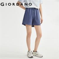 ราคา GIORDANO Women Shorts Brand Tag Elastic Waist Comfort Summer Shorts Slant Pockets Loose Fashion Relaxed Casual Shorts 18403703 (18139349782)
