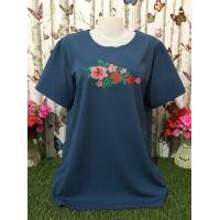 ราคา เสื้อยืด เสื้อผ้าผู้หญิง เสื้อแขนสั้น เสื้อ เสื้อผู้หญิง เสื้อผ้าคนอ้วน เสื้อสาวอวบ เสื้อยืดลูกไม้แฟชั่น 415 รอบอก44 46นิ้ว (15981025644)