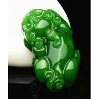 ราคา 1pc Natural Green Jade Money Pixiu Dragon Pendant Necklace Jewellery Fashion Accessories Hand Carved Luck Amulet Free rope (11373726109)