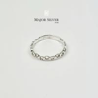 ราคา แหวนวงกลมครึ่งวง แหวนเงินแท้ 92 5 แหวนแฟชั่น เท่ๆ เรียบๆ สไตล์มินิมอล แหวนเงินแท้ 100 Major Silver (6042524052)