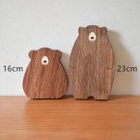 ราคา Wood Board Chopping Block Cute Bear Shape Bread Tray Black Walnut Cutting Board Beech Kitchen Board (10656338114)
